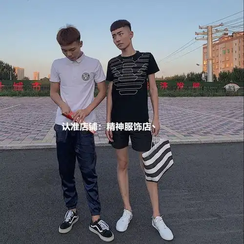 精神小伙上衣男夏季快手网红人苏6同款短袖男社会小伙衣服修身潮