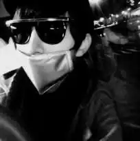 黑白戴墨镜头像