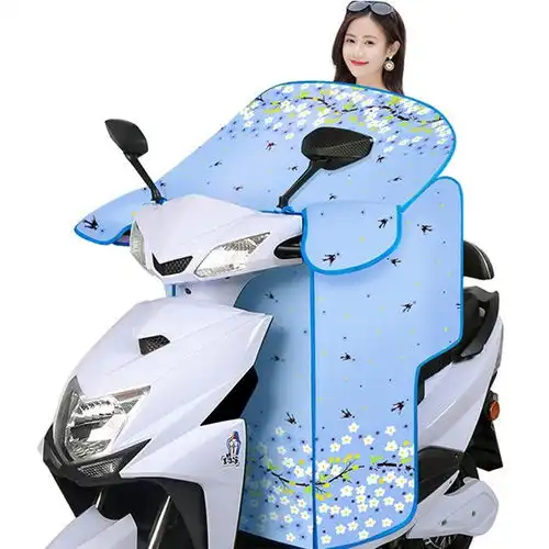 电动车挡风被夏季防晒罩电瓶车遮阳罩挡风板防水罩夏天薄款防晒衣