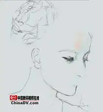 ps鼠绘精美的美女头像