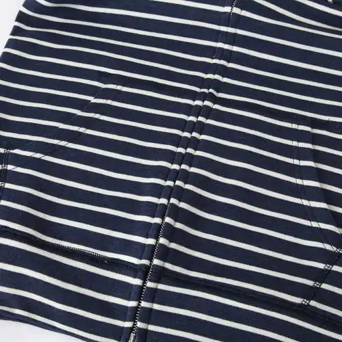 初刻crucco男款条纹拼接开襟卫衣蓝白条纹m11fwwy3001a