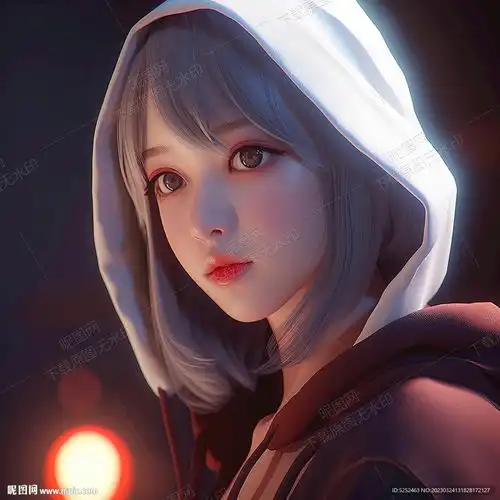 3d卡通女孩头像设计图