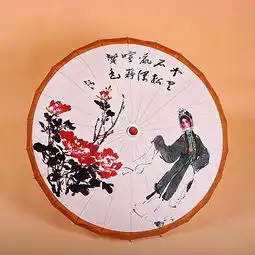 12星座专属古风纸伞,狮子座竹叶复古风,处女座戏曲中国风