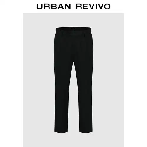 雅鹿男士休闲裤2024春夏季户外运动裤子直筒潮流防晒凉感宽松长裤黑色m