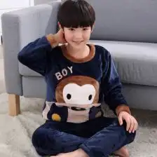 家居服男冬季加厚加绒