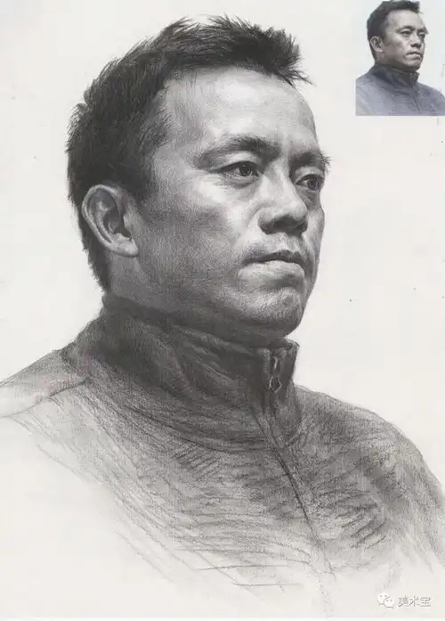 四分之三男中年素描头像的刻画要点,都在这了