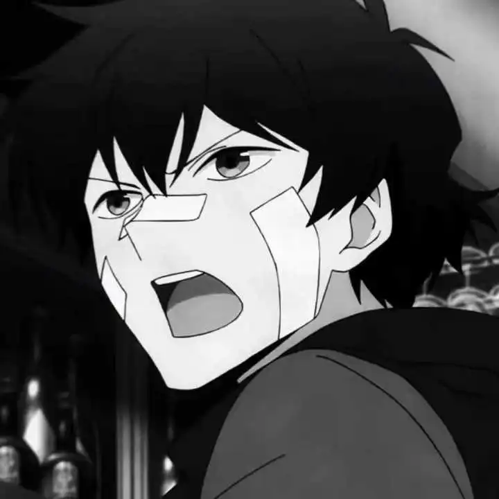 黑白男动漫头当时是谁把你拉回人间现在又是谁把你推向深渊