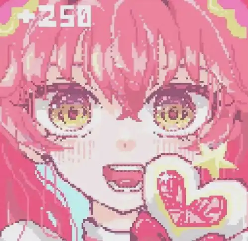 像素感少女头像