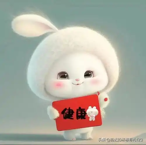 分享图片2023萌兔送祝福福气多多