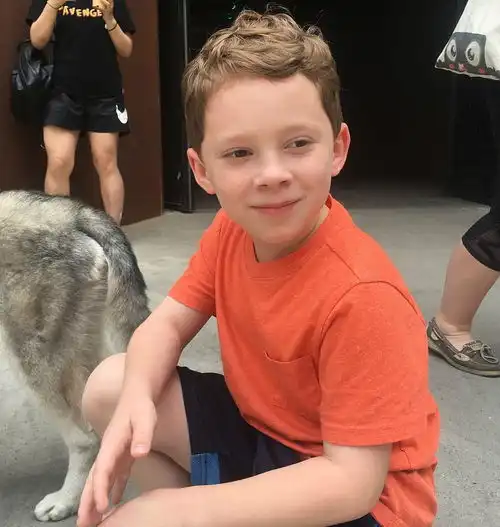 假笑男孩盖文与粉丝互动心情好与狗狗玩耍秒变表情包