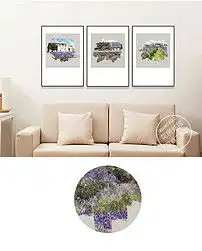 现代简约清新植物装饰画花海风景浪漫薰衣草图片设计素材高清模板下载41.81mb其他大全