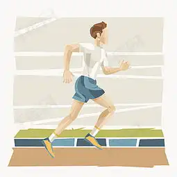 卡通手绘跑步人物背景素材背景图片免费下载广告背景psd千库网图片编号4545680