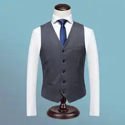 双排扣条纹西服套装男婚礼英伦修身正装定制西装男士新郎结婚礼服