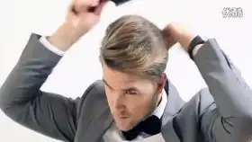 男士发型diy排骨梳吹整时尚一九分背头