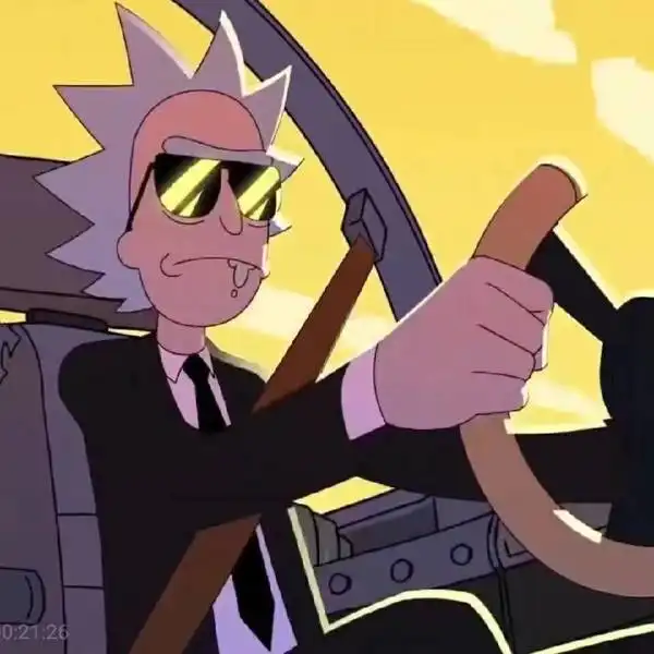 一个中年男的,头发像个太阳,带副墨镜,是哪部动画片的人物或者哪部片子里的人物叫啥