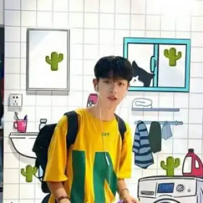 帅气背包男生头像侧身背影背包头像