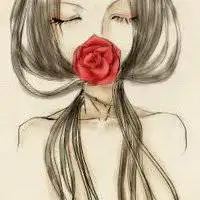 手绘插画头像韩国手绘唯美短发插画头像女生