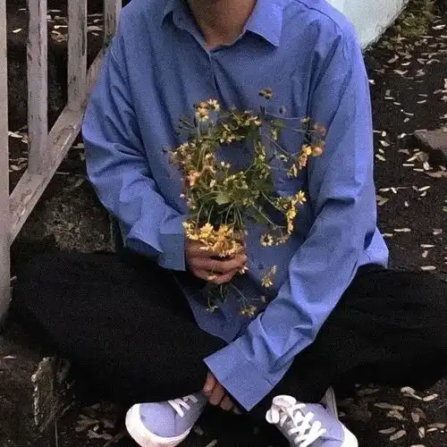 捧花男生头像我想借一点干净的阳光,让我怦然心动