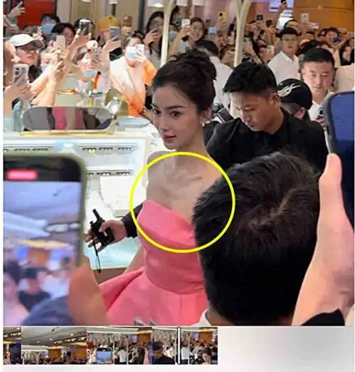 angelababy线下活动看呆男粉,生图纹身抢镜,暴瘦到胸骨凸起
