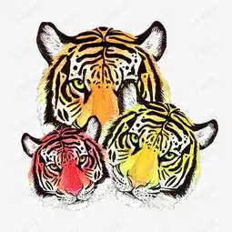 手绘威风老虎头素材图片免费下载高清psd千库网图片编号9004230
