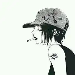 求像这种黑白漫画男生抽烟的头像谢谢了在线等