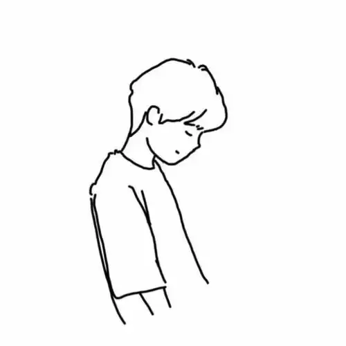 一组黑白简笔男生女生头像点赞好运