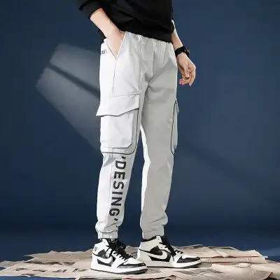 春季新款男裤男休闲裤长裤卫裤潮流九分裤小脚宽松束脚裤高品质爆
