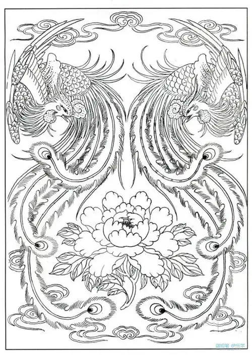 古风插画经典服饰纹样及应用禽兽篇