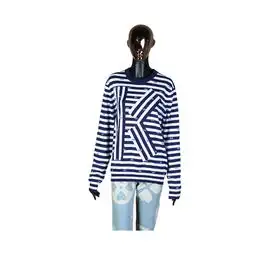 高田贤三kenzo男士长袖休闲衫蓝白条纹