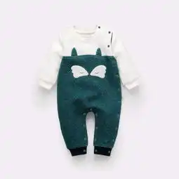叮当槌秋冬季男女宝宝保暖卡通新生儿婴儿连体衣哈衣爬服骑兵绿59cm蜜芽,中国领先的进口母婴限时特卖商城