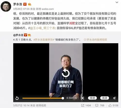 230斤罗永浩直播间跑步带货,让我看到了一个中年男人的心酸