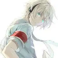 男生动漫插画银发绿瞳美腻的男子嘿