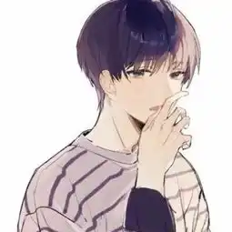 手绘卡通动漫男头止于唇齿掩于岁月