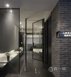 灰黑白经典时尚冷都男的复式公寓