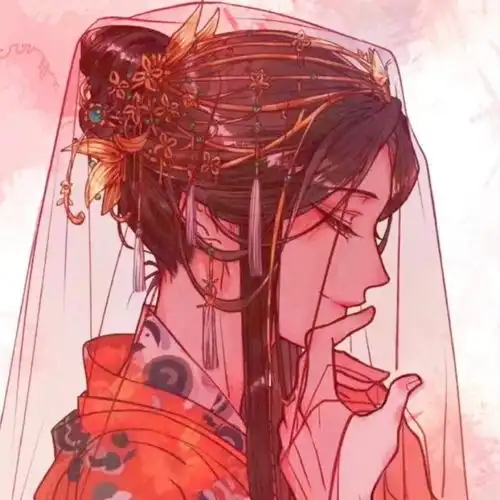 这些好看的红色插画头像,让你在2019红红火火