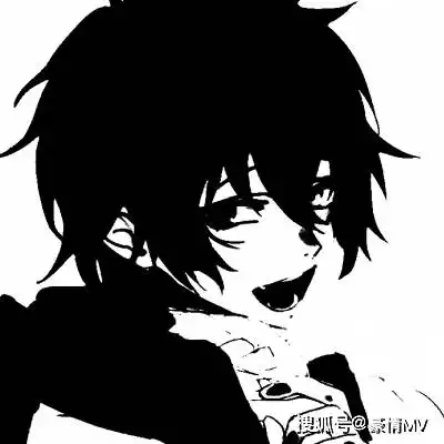二次元男生黑影头像2021漫画男头高冷不露脸