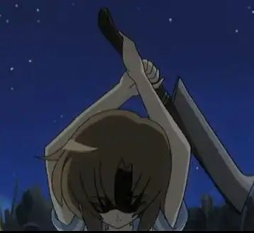 有一个纯黑衣服拿斧刀的女孩的动漫是什么