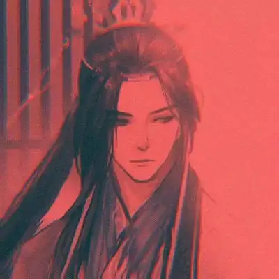 红色系动漫头像古风男孤独古风头像男妖孽图片
