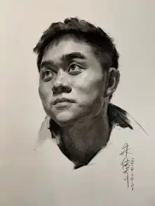 第三一四集朱传奇教你画微仰头视角向上的男青年素描头像