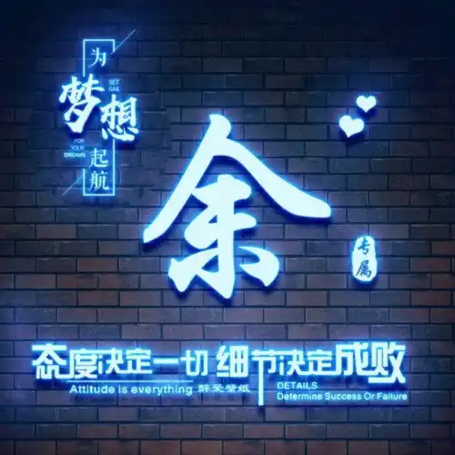 微信头像姓氏头像,四十六张经典大气特效签名头像,精心设计