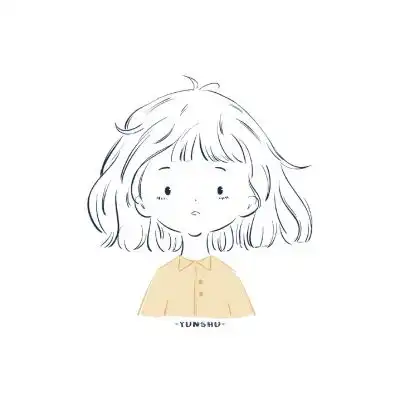 小清新简笔画女生头像白底头像