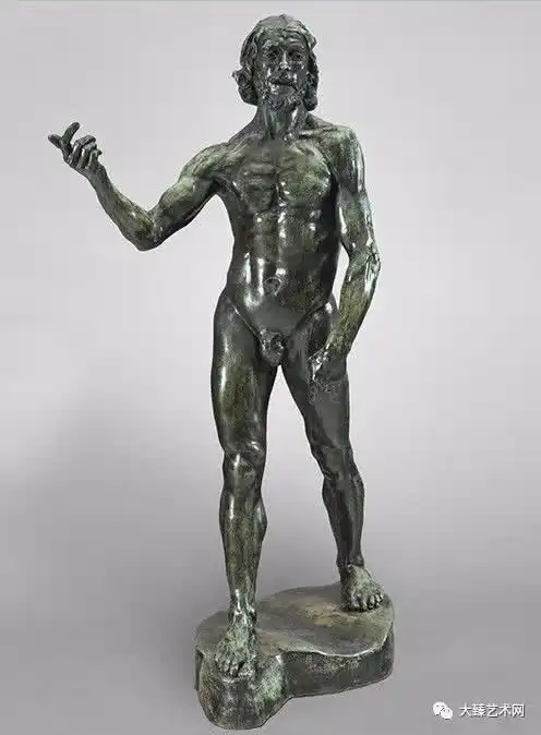 男人体雕塑身材健美富有力量感的具象写实肌肉男