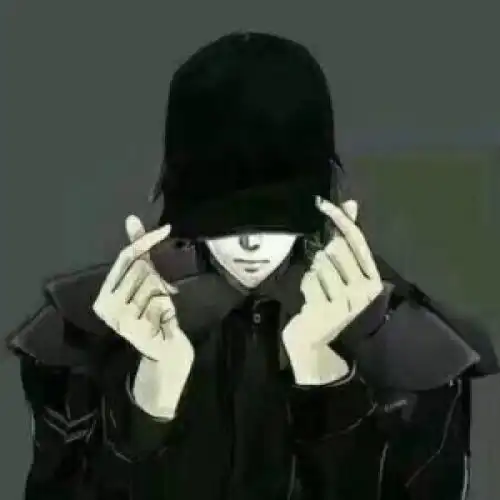 戴口罩的情侣头像黑白动漫女的