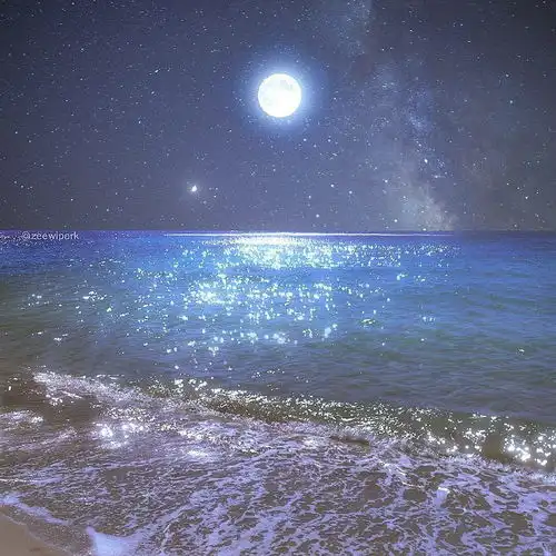 很梦幻的波光粼粼云朵背景图