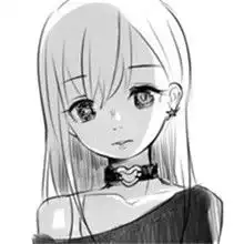 女生黑白卡通头像伤感长大后我们言不由衷