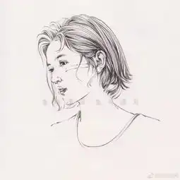 速写美女头像,教你如何画出五官神韵