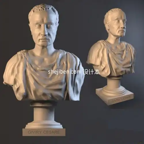 凯撒头像雕塑3d模型下载