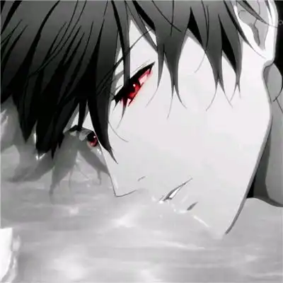 寂寞简洁二次元男生丧系头像男生qq动漫黑白头像