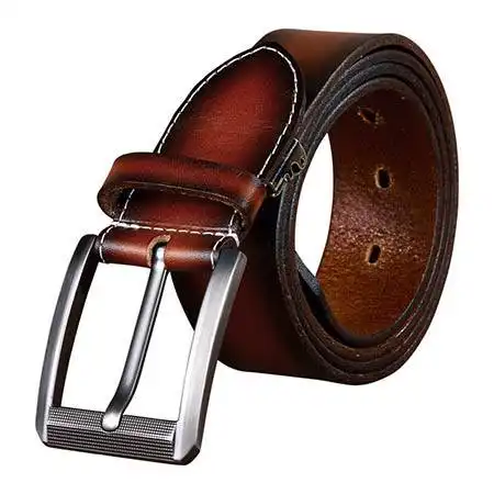 小童马男士皮带真皮休闲款优质头层牛皮合金针扣头tbn005