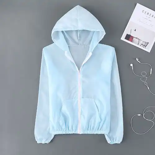 女士新款防晒衣女短款户外防紫外线韩版夏季超薄透气防晒服女学生